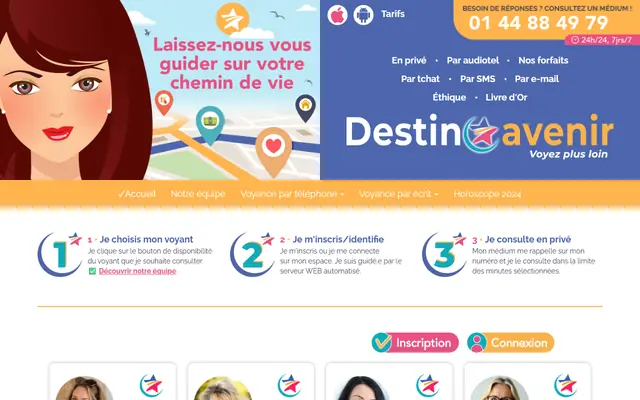 L’accueil de Destin avenir, reproduit à l’identique. La lecture qui suit ne porte que là-dessus.
