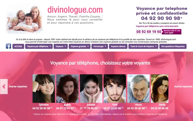 L’accueil de Divinologue, reproduit à l’identique. La lecture qui suit ne porte que là-dessus.