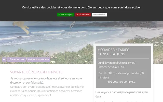L’accueil de Marie Voyante, reproduit à l’identique. La lecture qui suit ne porte que là-dessus.